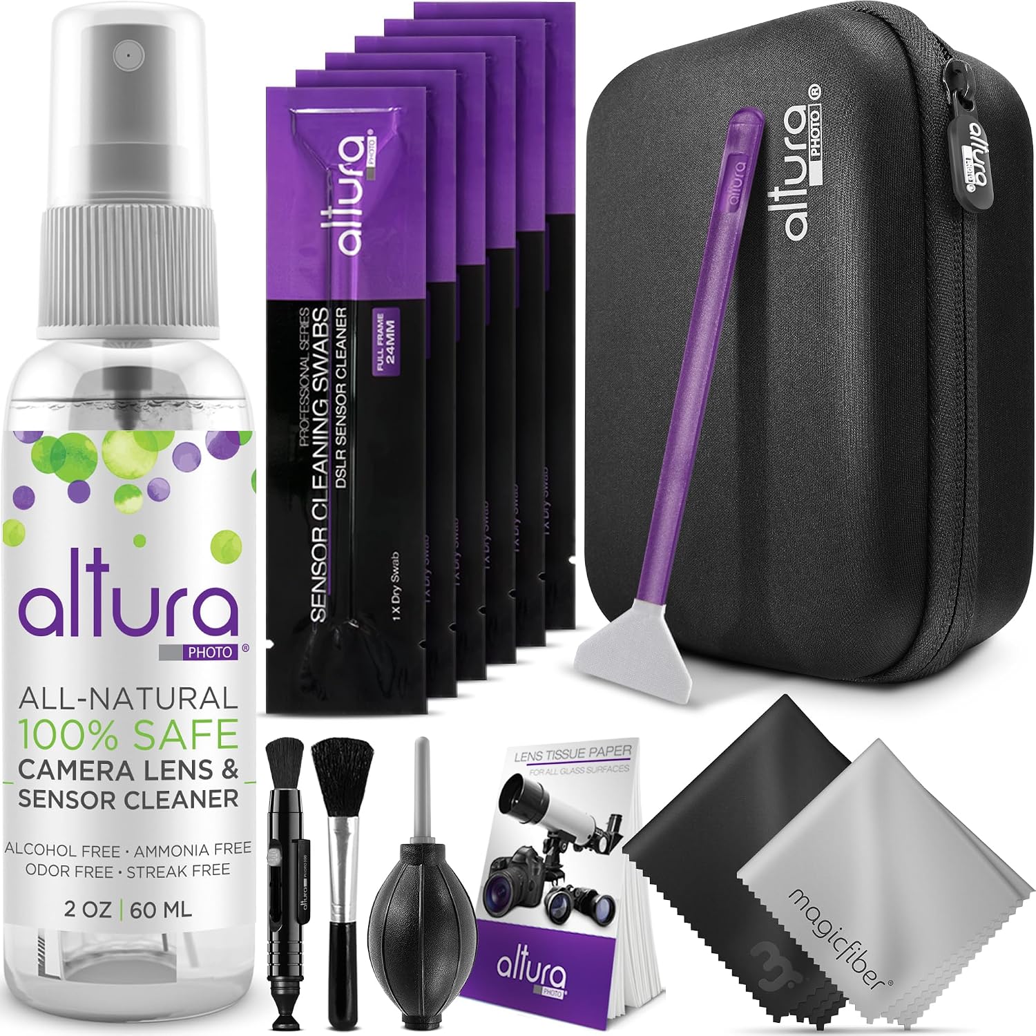 Camera Sensor and Lens Cleaning Kit with Case