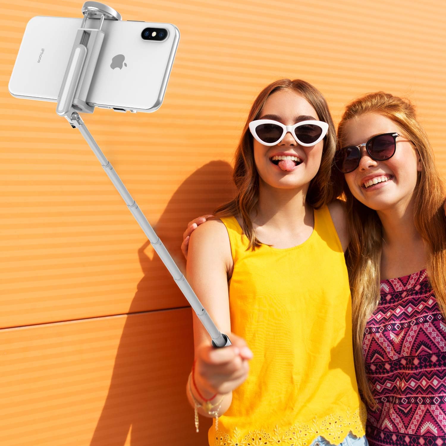 Extendable Phone Tripod with Remote, White Aluminum - Image 7