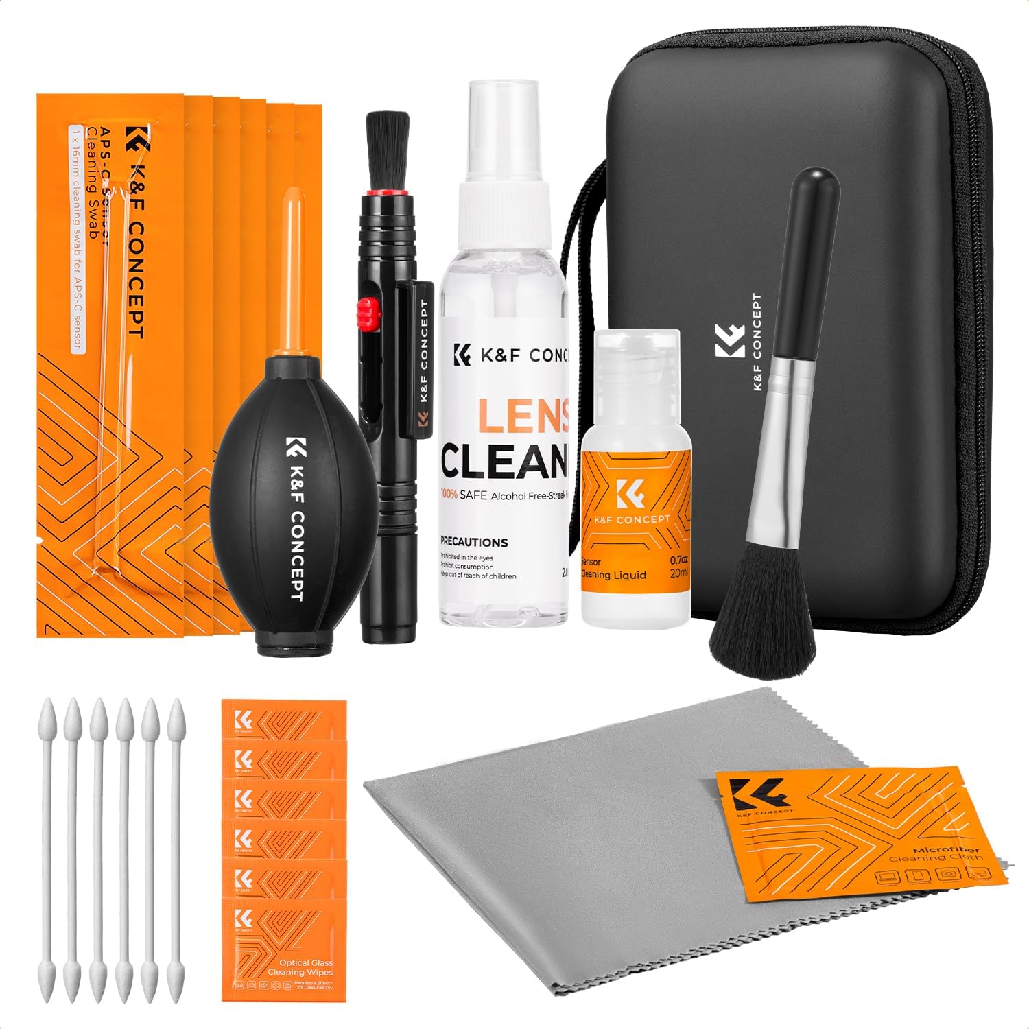 25-in-1 Camera Lens and Sensor Cleaning Kit with Case