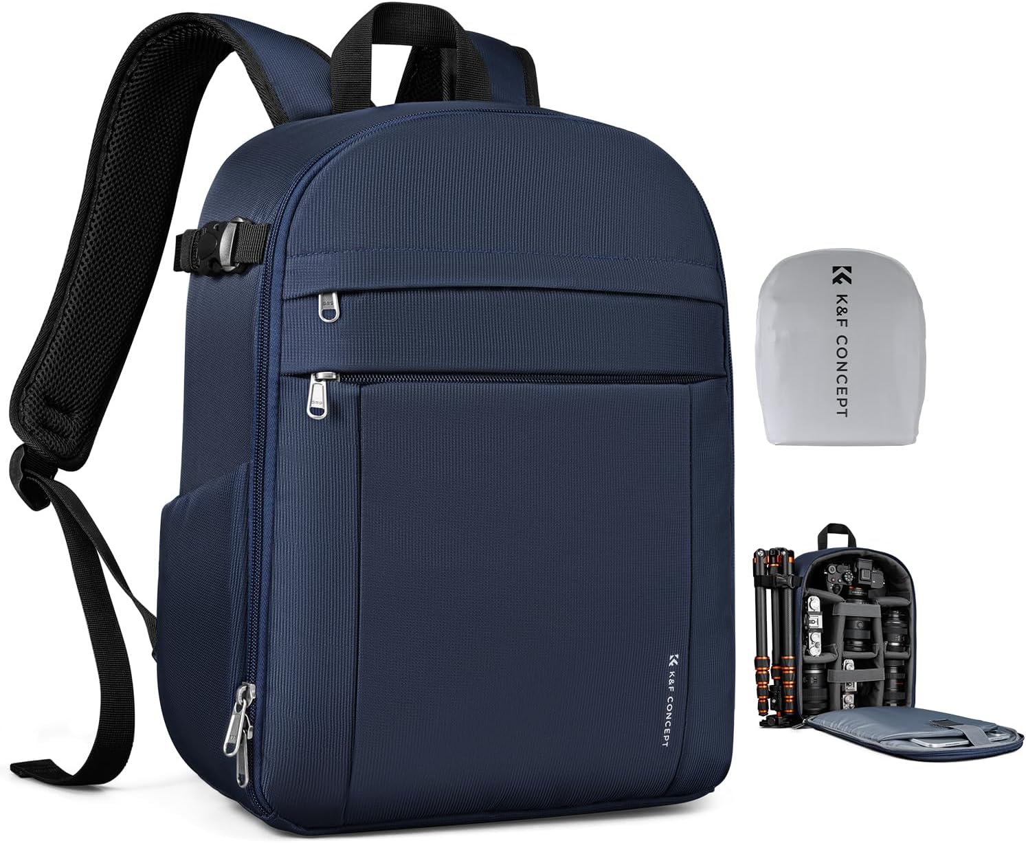 Camera Backpack, Black Fabric, with Rain Cover - Image 15