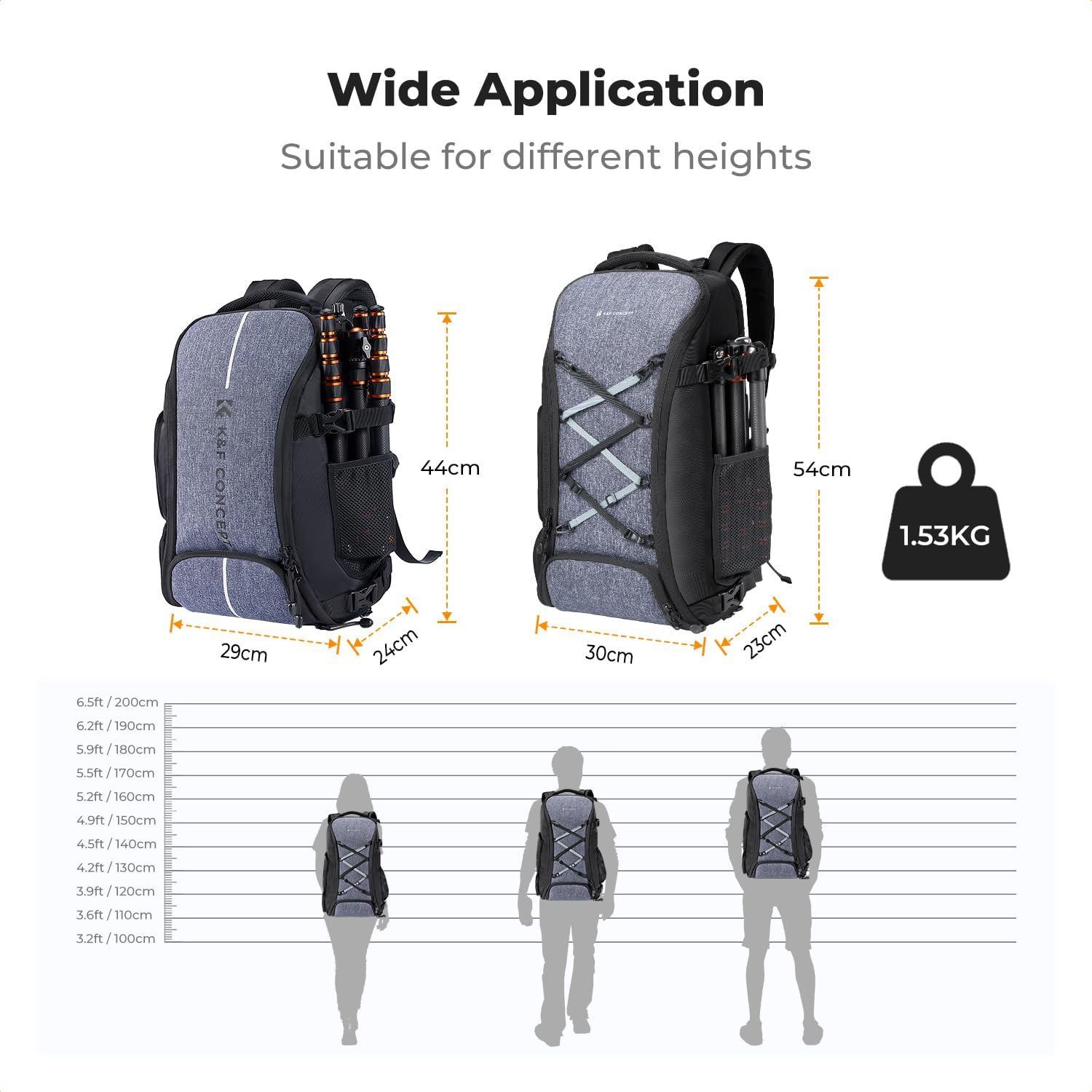 Camera Backpack, 30L Capacity, with Raincover and Laptop Slot - Image 7