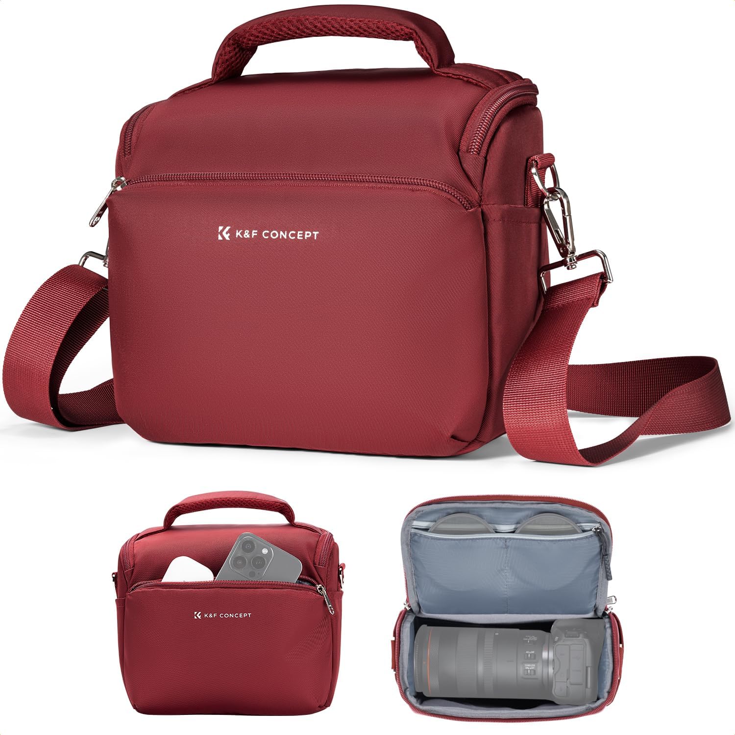 Pink Camera Crossbody Bag with Adjustable Strap and Handle - Image 15