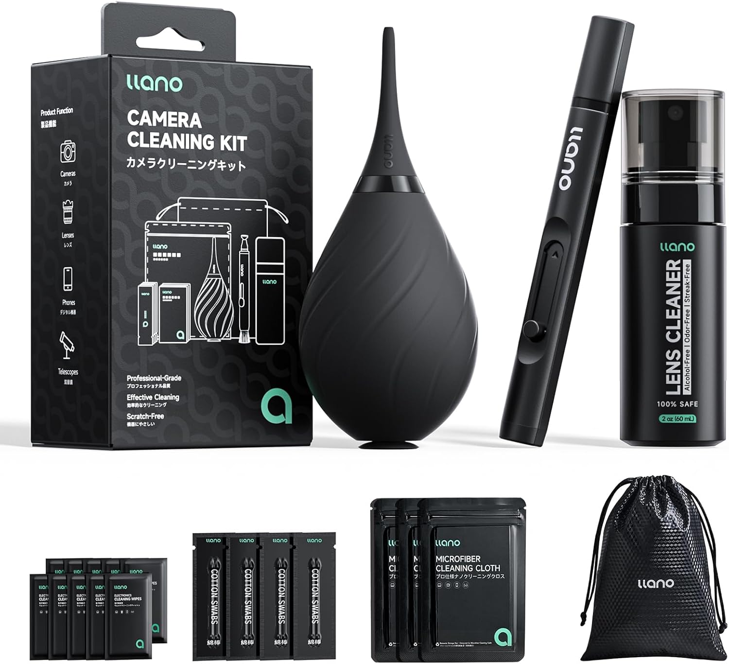 5-in-1 Camera Lens Cleaning Kit with Blower and Wipes - Image 12