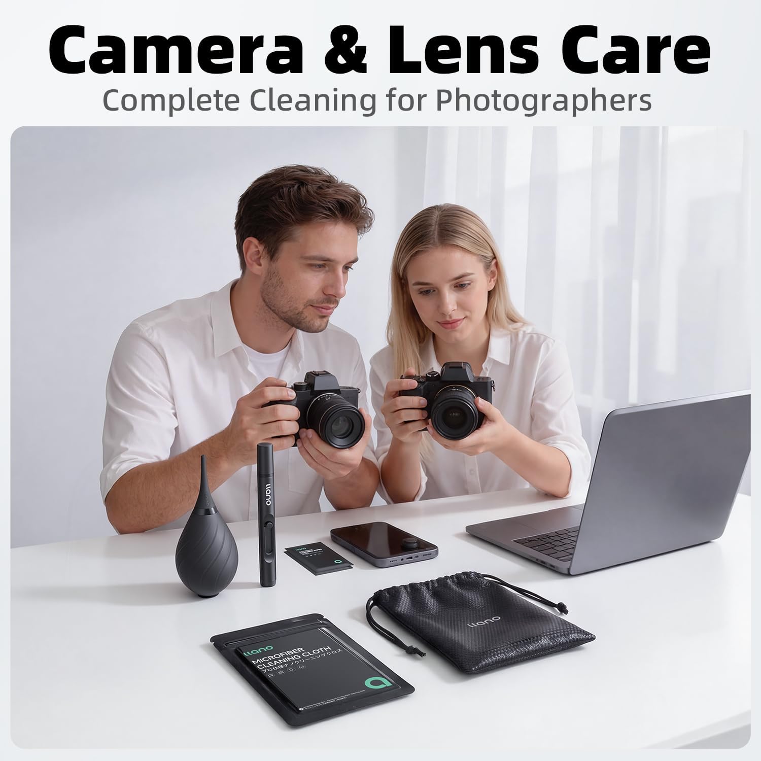 5-in-1 Camera Lens Cleaning Kit with Blower and Wipes - Image 8