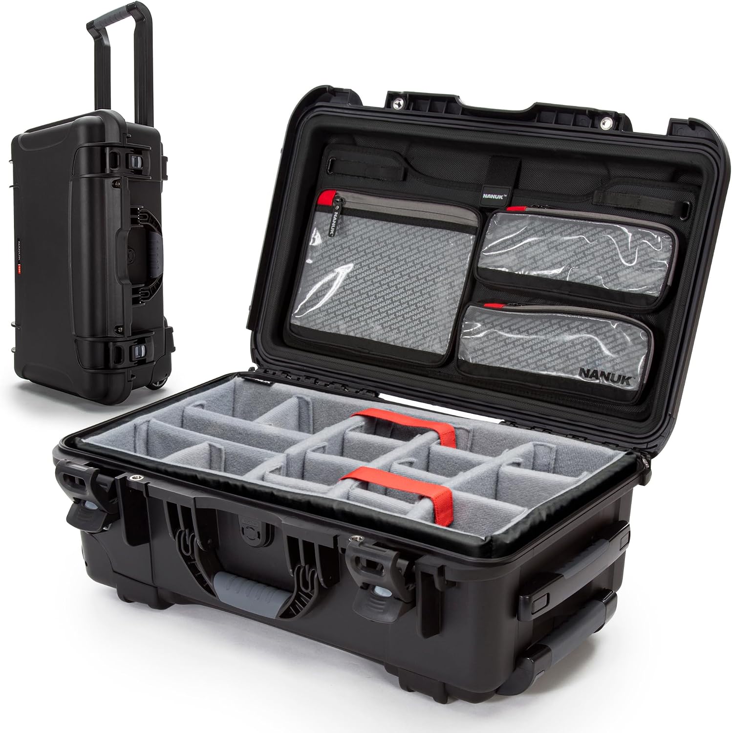 Camera Equipment Hard Case, Wheeled with Padded Dividers
