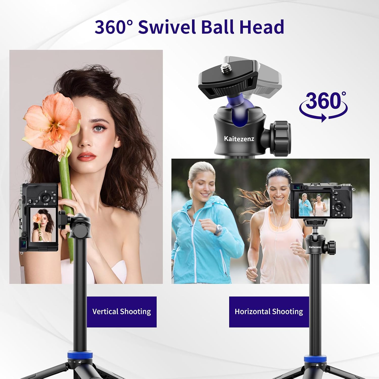 Extendable Camera Selfie Stick Tripod with Ball Head - Image 8