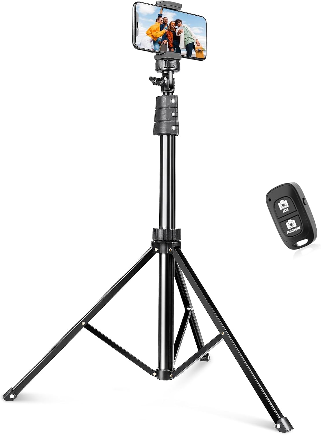 Extendable Phone Tripod with Remote, Black Aluminum - Image 11
