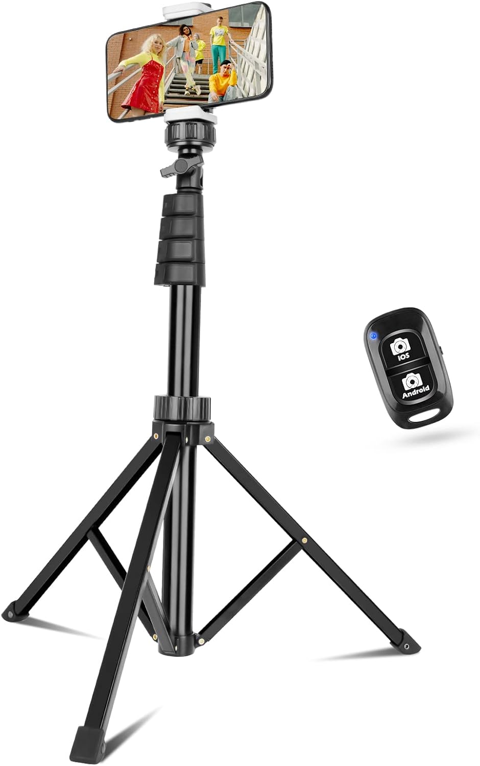 Extendable Phone Tripod with Remote, Black Aluminum - Image 8
