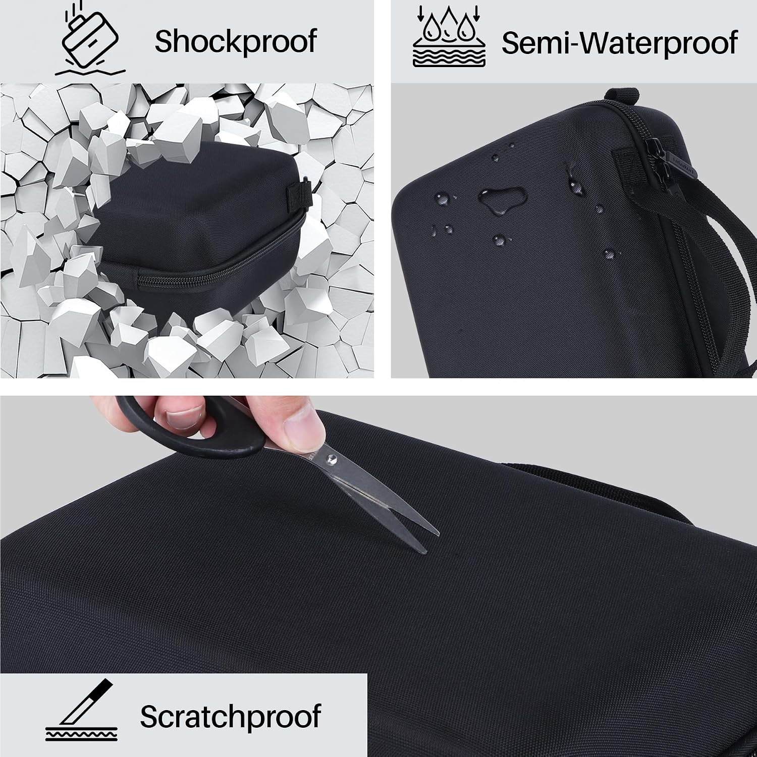 Camera Storage Case with Shoulder Strap, Black EVA - Image 7